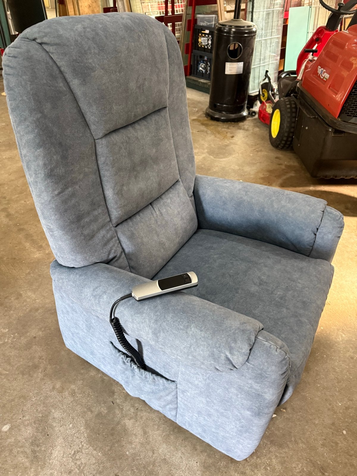 Comfortabele elektrische sta-op stoel / relaxfauteuil, Ophalen, Gebruikt, Stof, 75 tot 100 cm