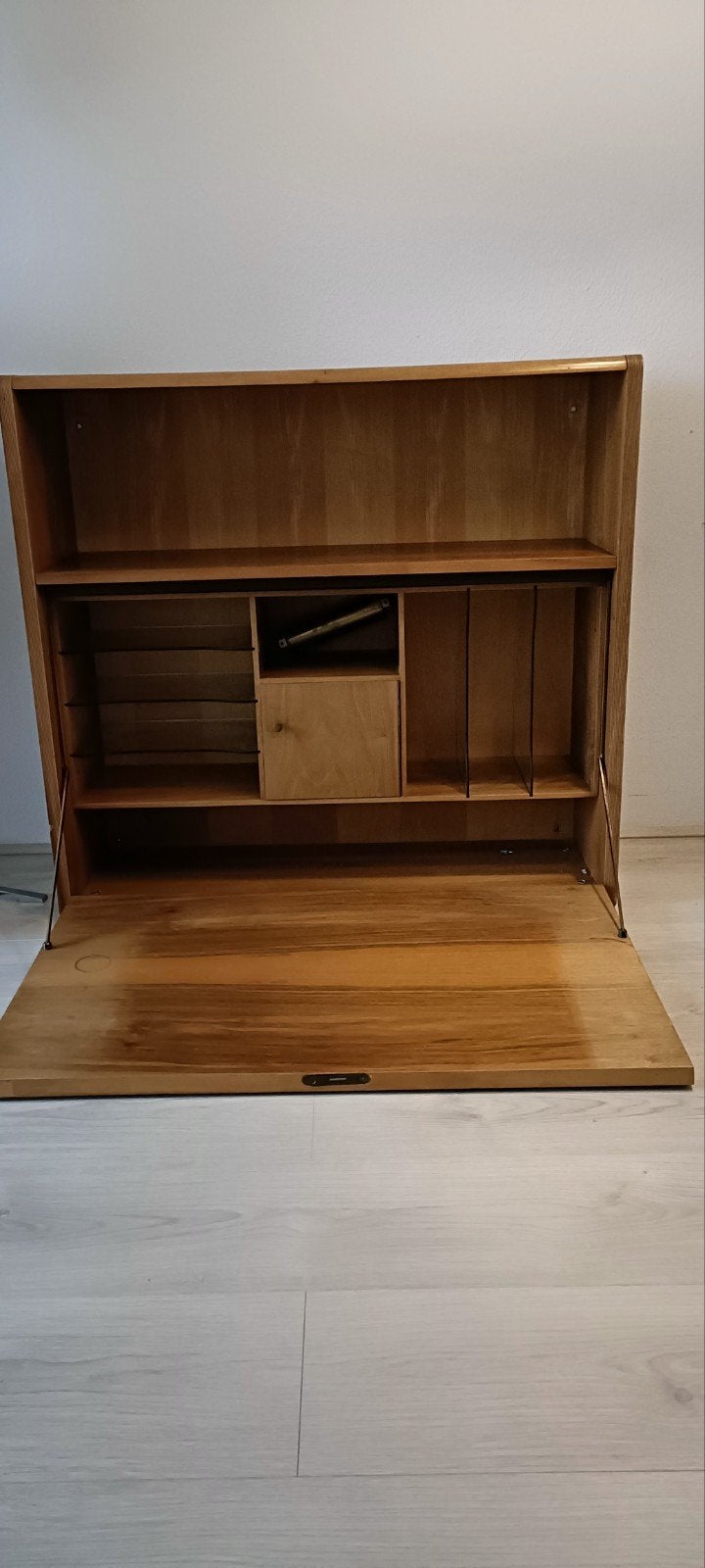 Vintage Bureau Formule Meubel - Wandmeubel met Klep, Opbergruimte, Gebruikt, Hout, Secretaire