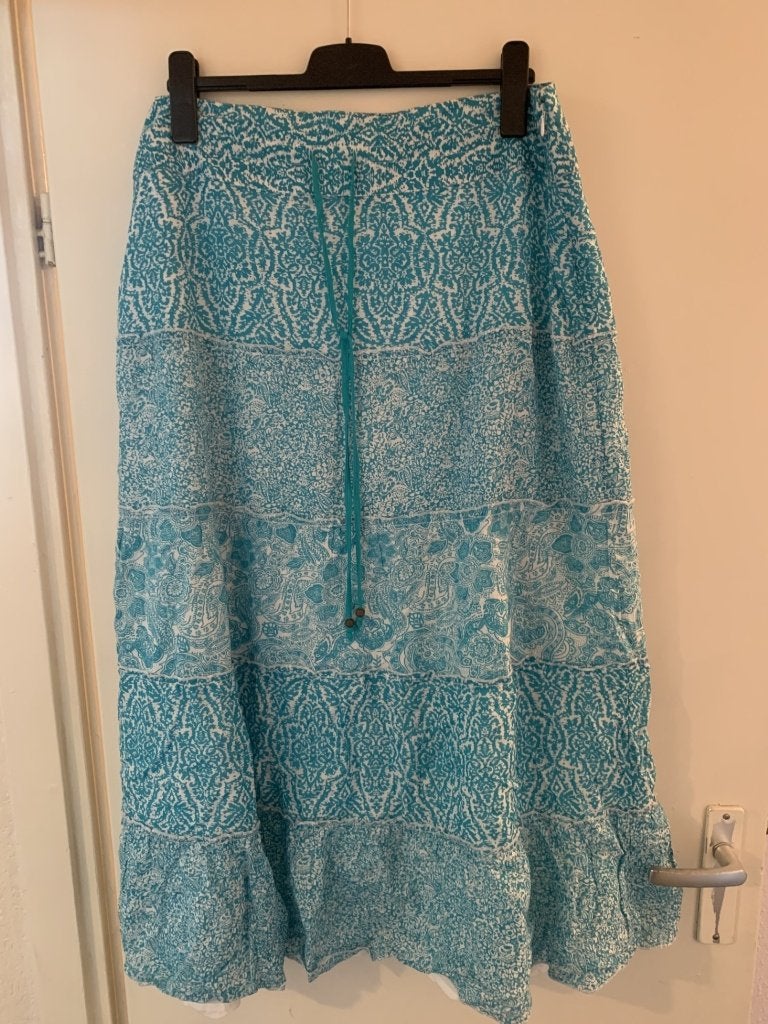 Wit/turquoise rok van Street One. Maat 2XL, Wit, Ophalen of Verzenden, Zo goed als nieuw, Onder de knie