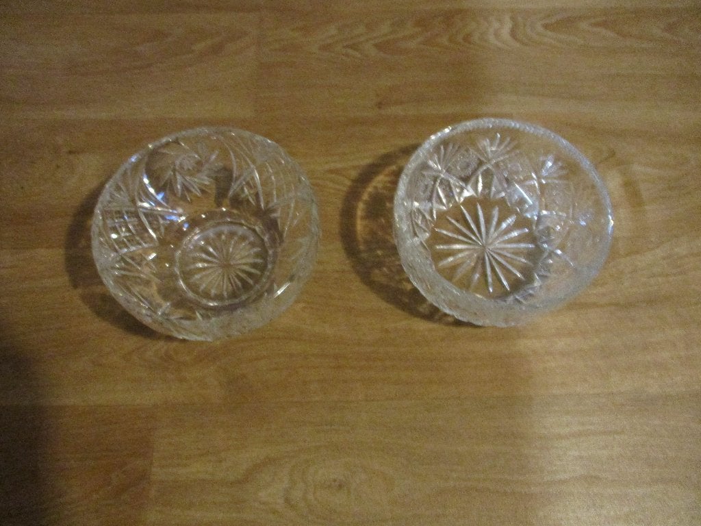 2 kristal bakjes zware kwaliteit puntgaaf, Ophalen of Verzenden