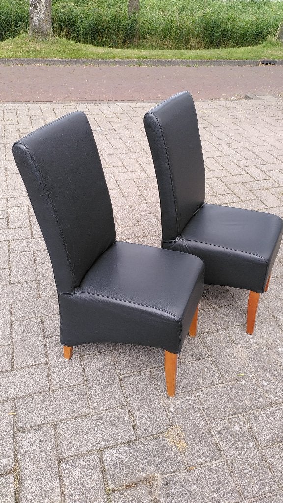 Zwarte stoel (2 stuks), Ophalen, Gebruikt, Zwart, Twee