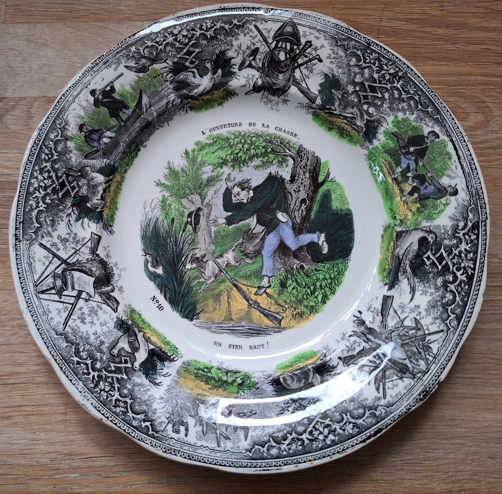 Creil & Montereau 'L'Ouverture de la Chasse' Jacht, bord, Ophalen of Verzenden