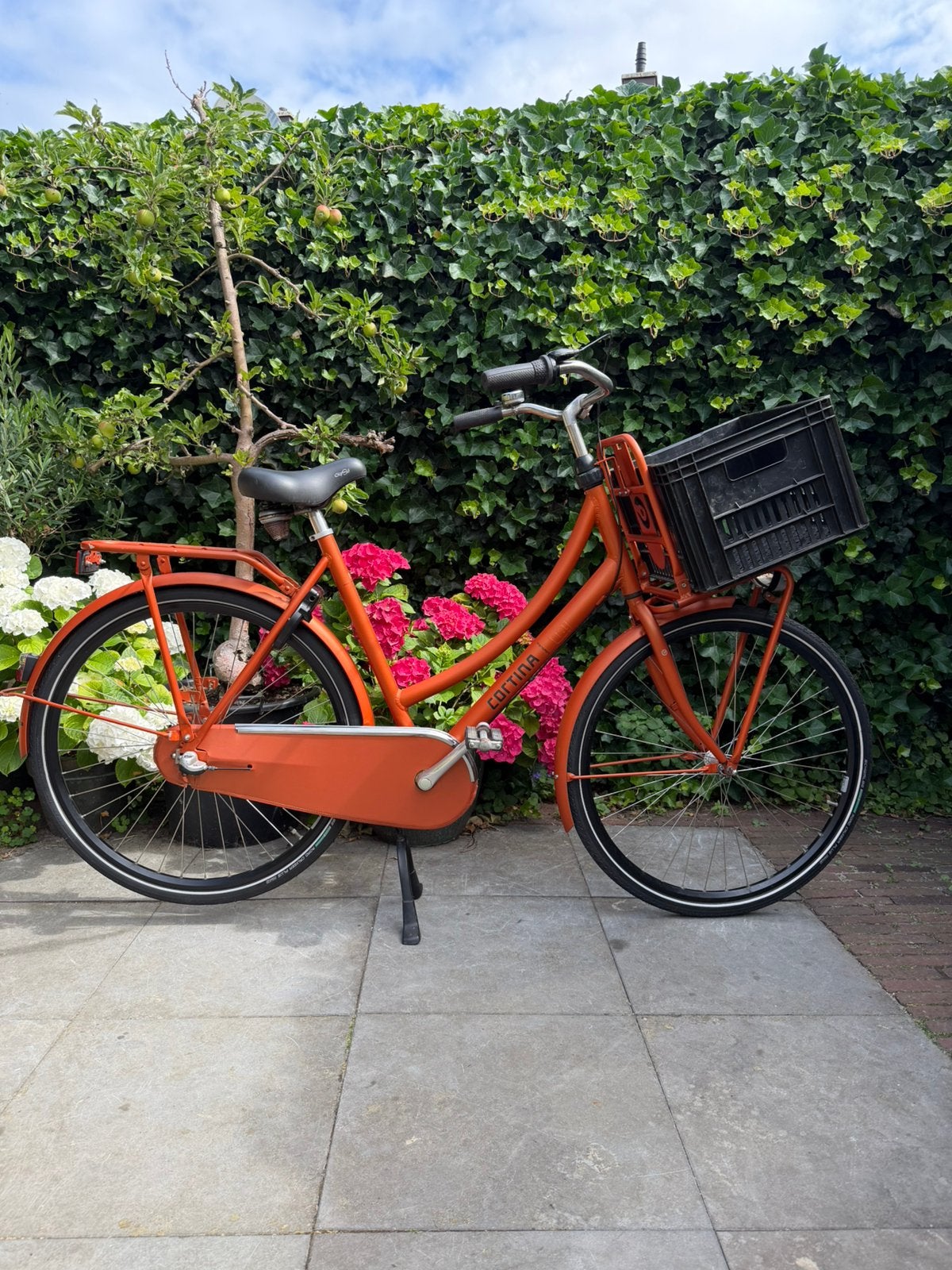 Cortina U4 transportfiets z.g.a.n. 57/28 met 3 versnel., Fietsen en Brommers, Fietsen | Dames | Damesfietsen, Terugtraprem, Versnellingen
