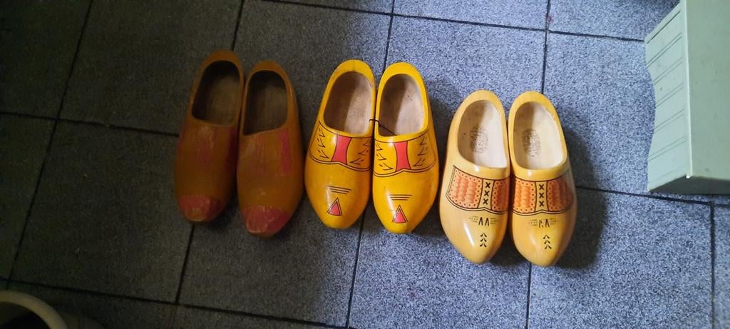Set van 3 paar traditionele Nederlandse klompen, Ophalen of Verzenden