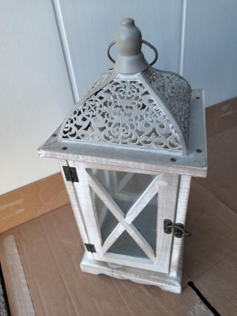 Decoratie lantaarn, Ophalen, 25 tot 50 cm, Nieuw, Grijs