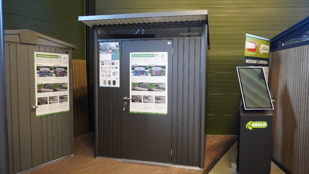 Biohort AvantGarde A1 Metalen Tuinhuis Donkergrijs Metallic, Tuinhuis, 1 raam, Metaal, Ophalen