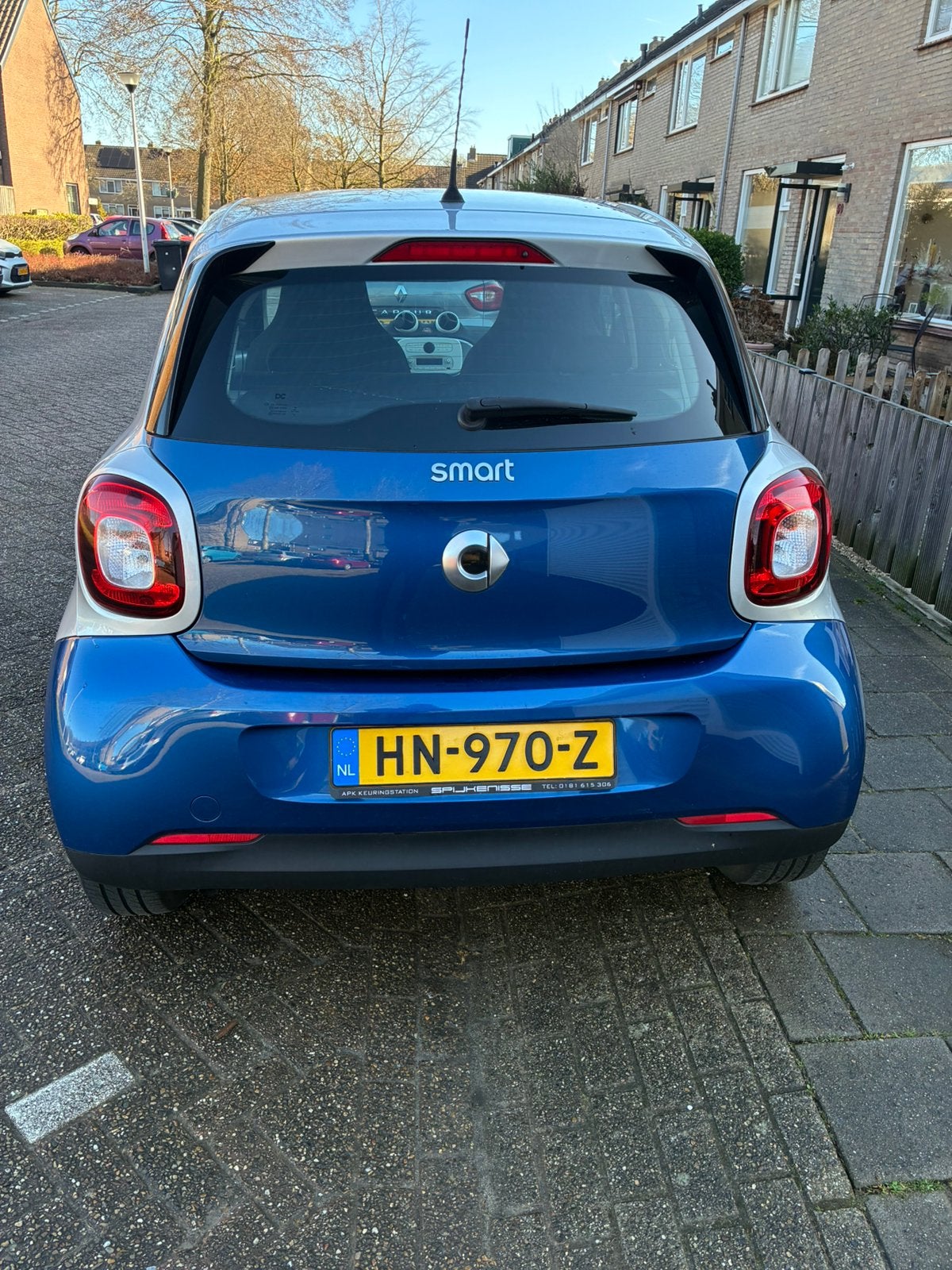 Smart ForFour 1.0 71pk S&S 2015 Blauw, Auto's, Achterwielaandrijving, Origineel Nederlands, 24 km/l, Handgeschakeld