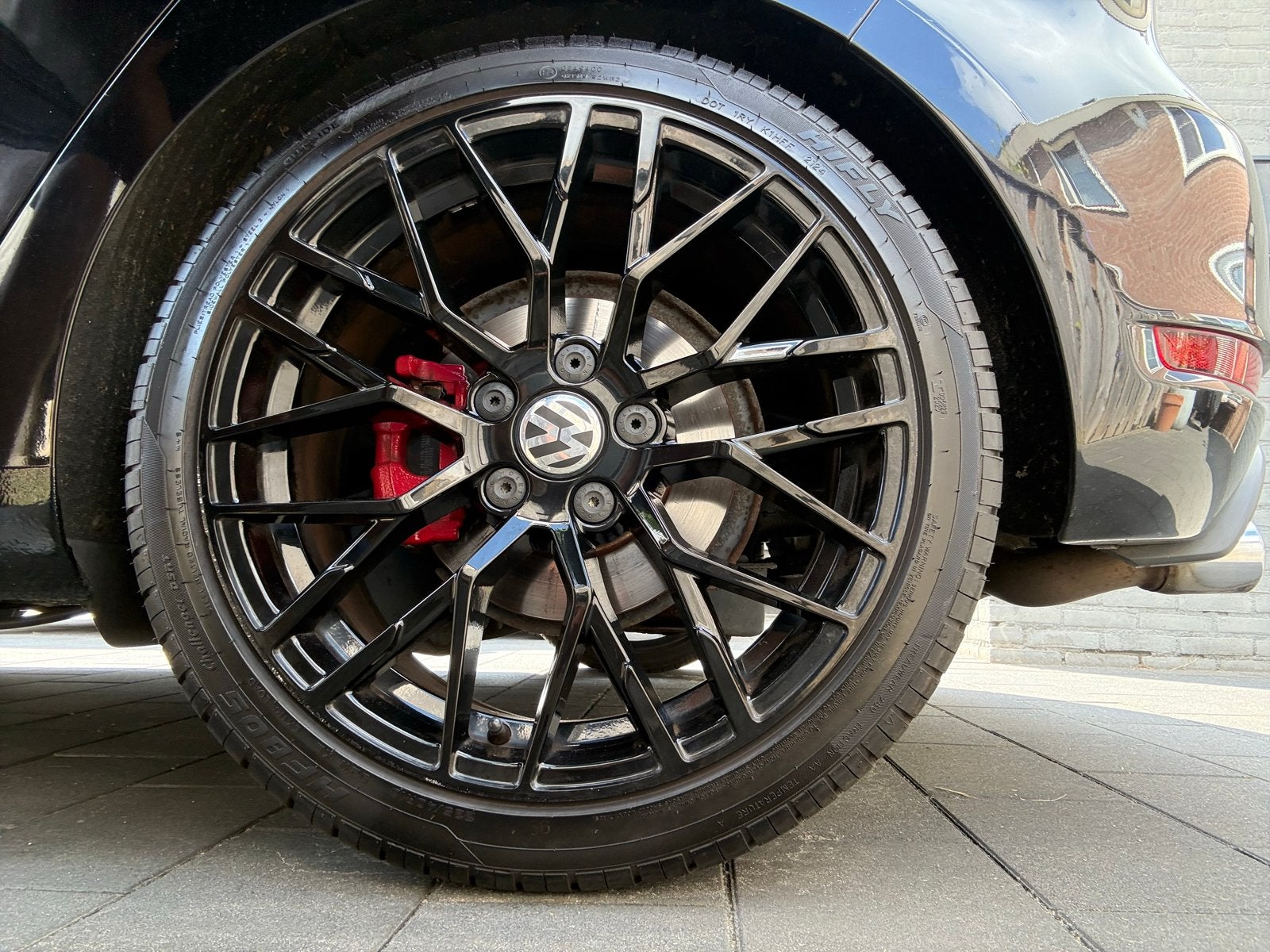 Set Zwarte 18” R8 Velgen replica’s 5x112, Auto-onderdelen, Banden en Velgen, Ophalen, 18 inch, Gebruikt, Velg(en)