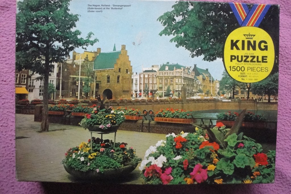 KING JIG SAW FULLY INTERLOCKING PUZZLE 1.500st. 2,50euro., Ophalen of Verzenden, 500 t/m 1500 stukjes, Gebruikt, Legpuzzel