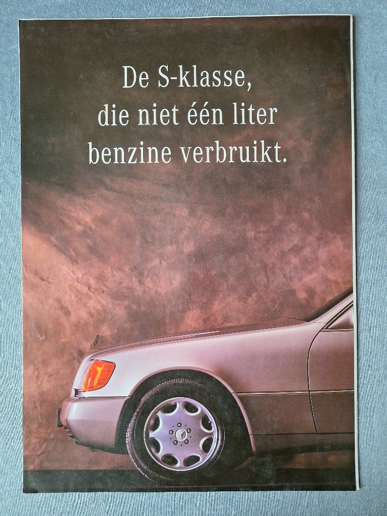 Brochure MERCEDES-BENZ  S 300 SD - 1992 NL, Ophalen of Verzenden, Gelezen, Mercedes