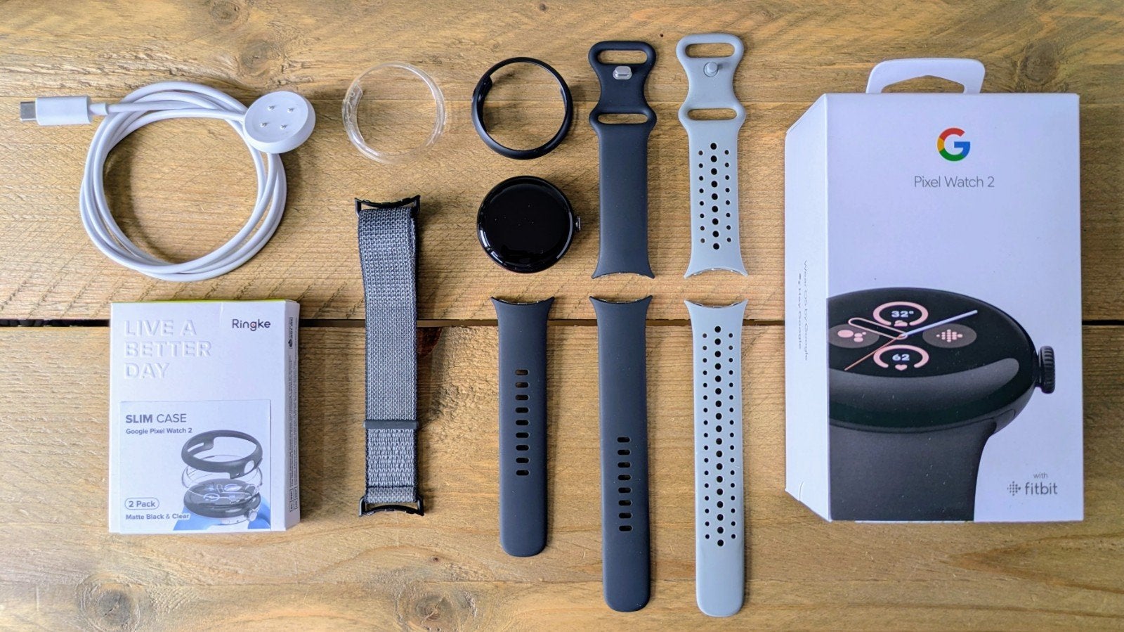 Google Pixel Watch 2 41mm + extra's, Zwart, Google Pixel Watch, Ophalen of Verzenden, Zo goed als nieuw