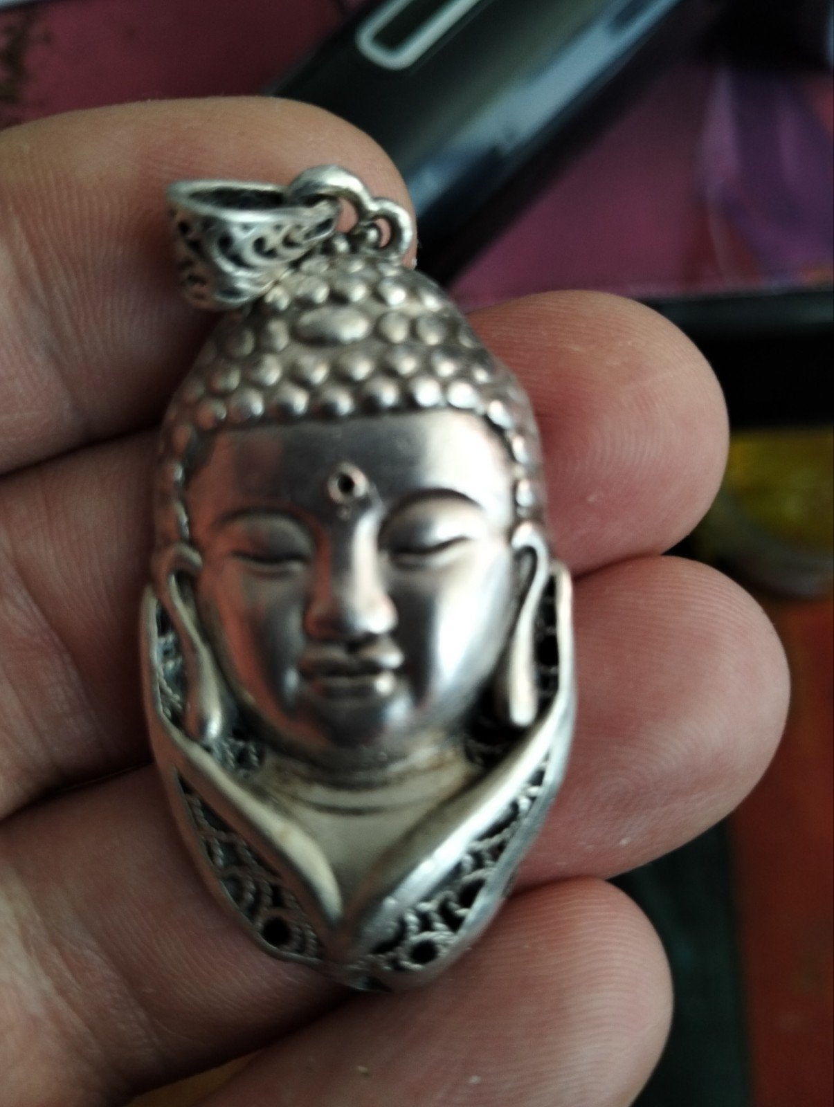 Zilveren Boeddha en Levensboom Hanger, Overige voorstellingen, Ophalen of Verzenden, Zo goed als nieuw, Zilver