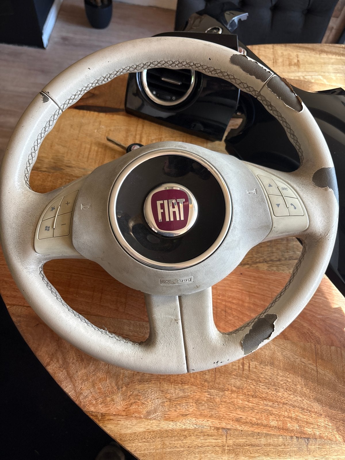Fiat 500 Stuur met Airbag - Gebruikt, niet netjes, Ophalen of Verzenden, Gebruikt, Fiat