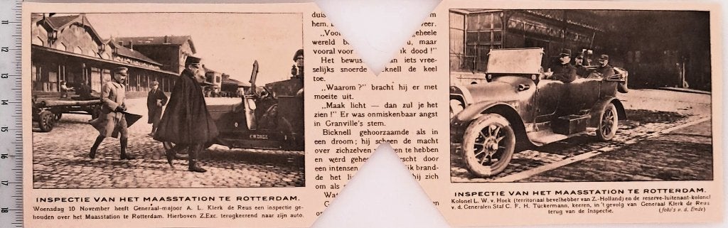 leger 1915: 2x inspectie Maasstation in Rotterdam, Verzamelen, Verzenden, Voor 1940, Gebruikt, Overige onderwerpen