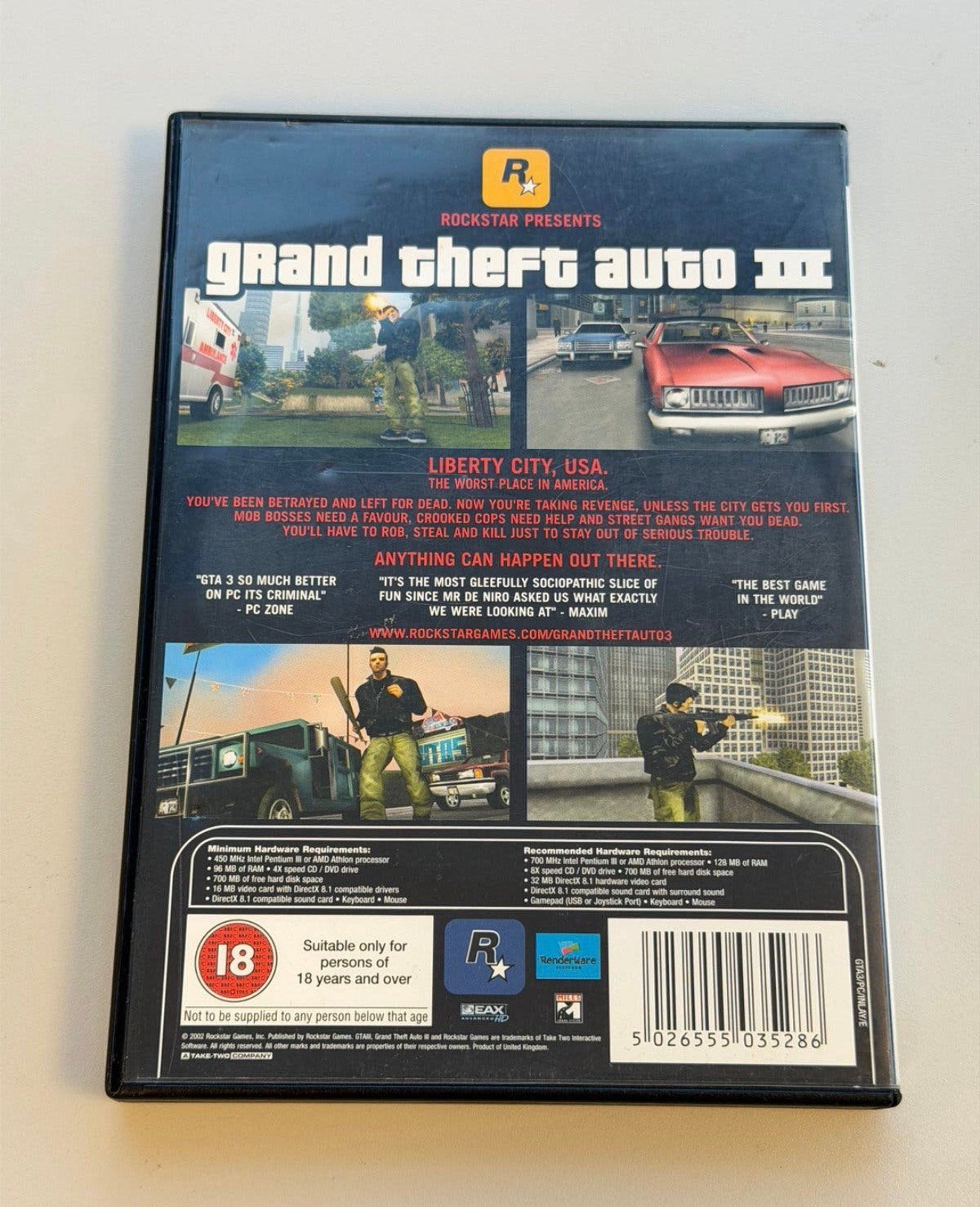 PC CD-ROM Grand Theft Auto III GTA 3 Compleet met boekje map, Spelcomputers en Games, Avontuur en Actie, P, Ophalen of Verzenden