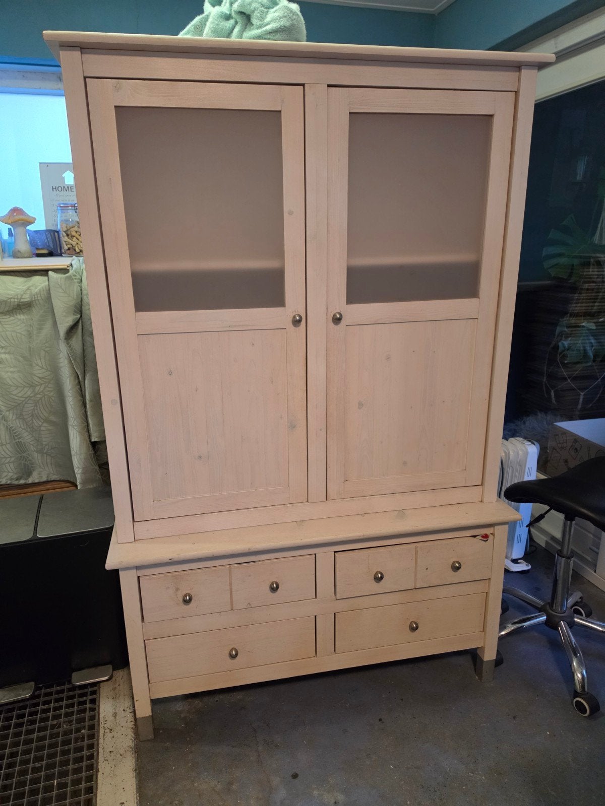 kast met laadjes en legplanken of als hangkast, Huis en Inrichting, Kasten | Buffetkasten, Ophalen, Kunststof, Gebruikt, 150 tot 200 cm