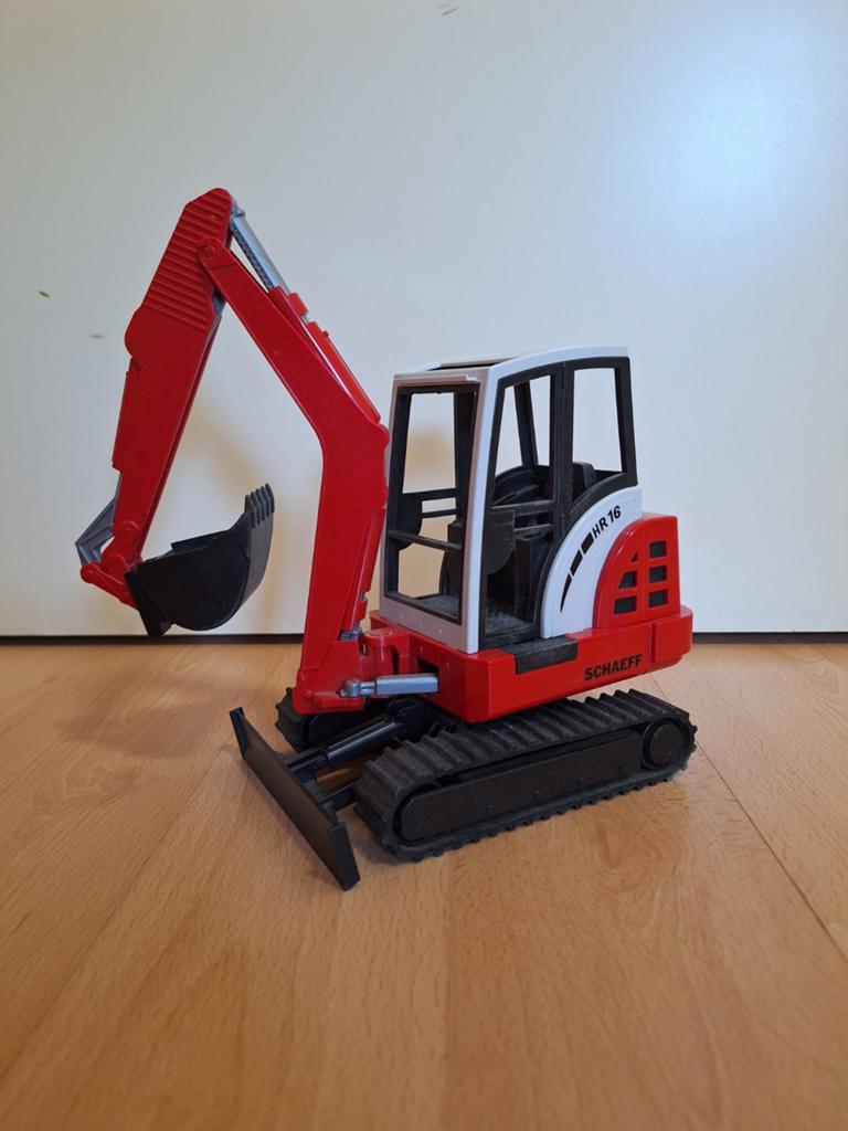 Mini graafmachine Schaeff HR16 speelgoed, Ophalen of Verzenden, Gebruikt