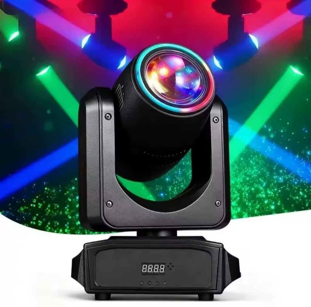 180 Watt LED DMX Moving Head met dubbele kop en led ring, Ophalen, Nieuw, Licht, Geluidgestuurd