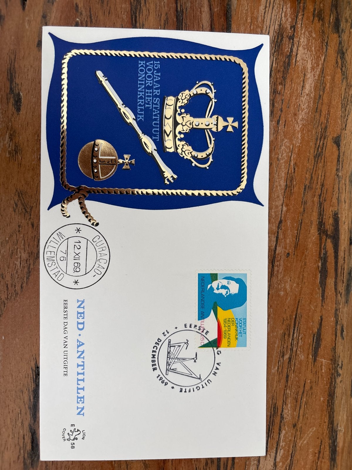 Eerste Dag Envelop Nederlandse Antillen 1969, Ophalen of Verzenden, Onbeschreven, Rest van de wereld