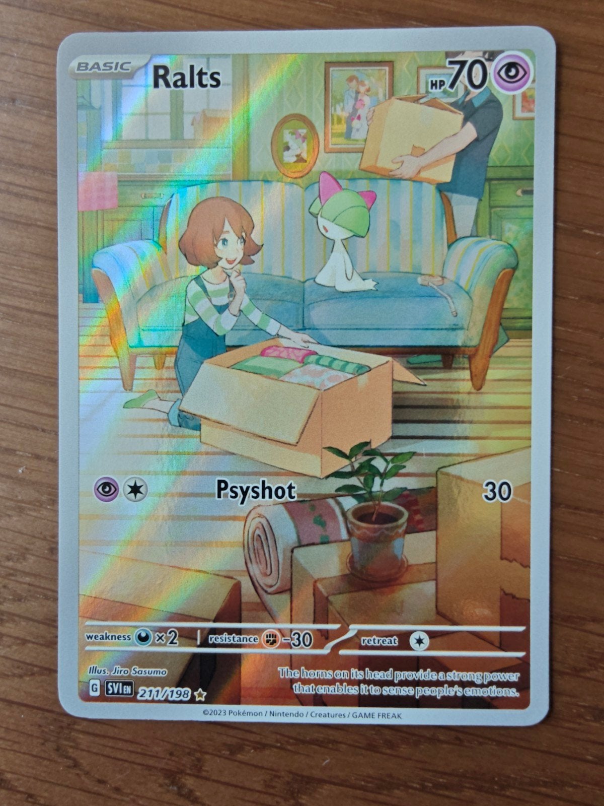 Pokémon Kaart Ralts 211/198 SV01: Scarlet & Violet, Ophalen of Verzenden, Zo goed als nieuw, Losse kaart