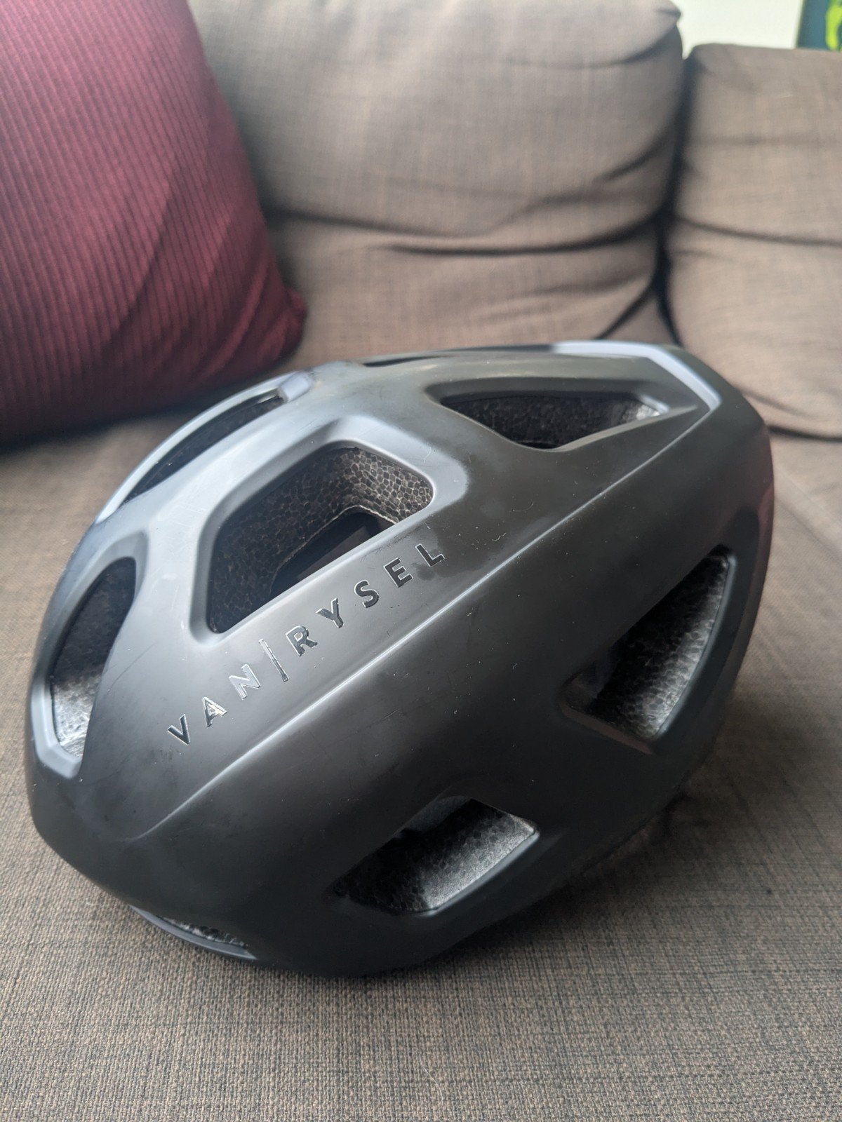Van Rysel Fietshelm Zwart - Maat M - zo goed als nieuw, Fietsen en Brommers, Gebruikt, M, Ophalen of Verzenden, Van Rysel