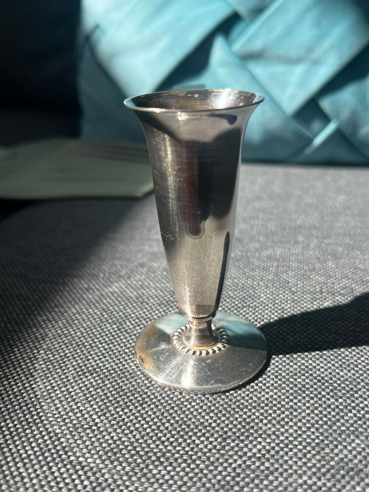 Antiek zilver trompetvaasje, Antiek en Kunst, Verzenden, Zilver