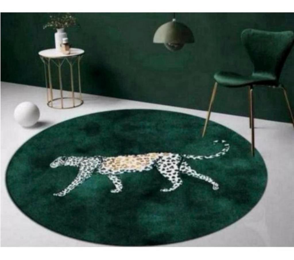 Groot vloerkleed set Luipaard 160 x 120 rond 80 kleed tapijt, 100 tot 150 cm, Nieuw, Ophalen of Verzenden, H