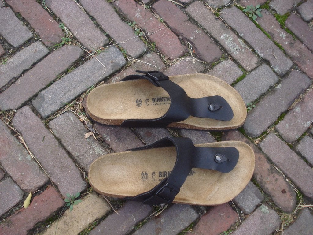 GRATIS VERZENDEN NIEUWE ZWARTE RAMSES BIRKENSTOCKS 44, Slippers, Verzenden, Zwart, Nieuw
