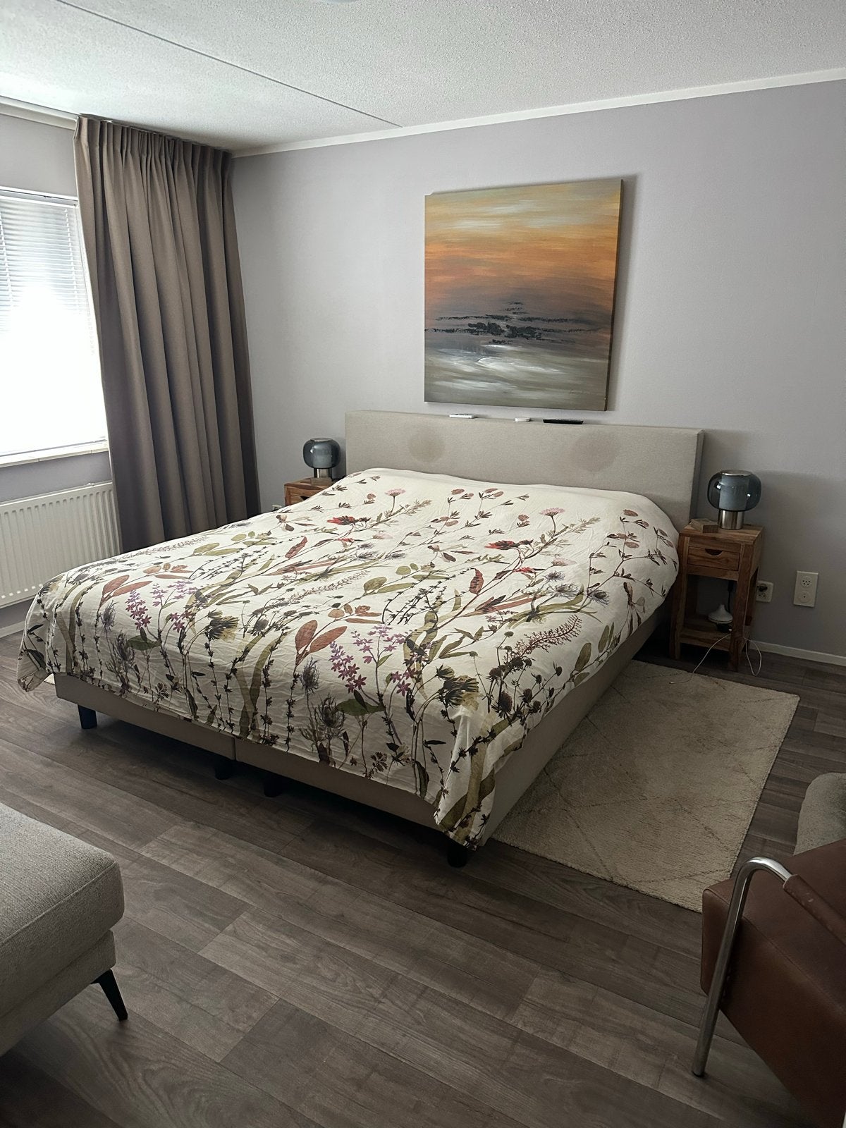 Bed 180x200 met twee Decupre matrassen (2 jaar oud), Huis en Inrichting, Ophalen, Gebruikt, Tweepersoons, 180 cm