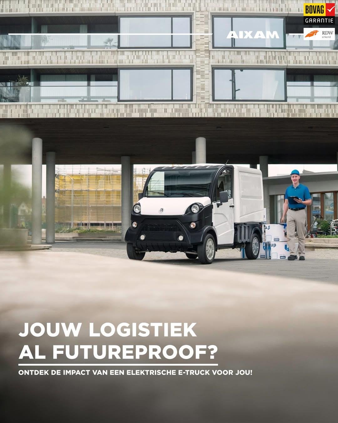 Aixam Brommobiel E-TRUCK VAN 45km logistiek, cargo delivery, Gebruikt, Overige merken