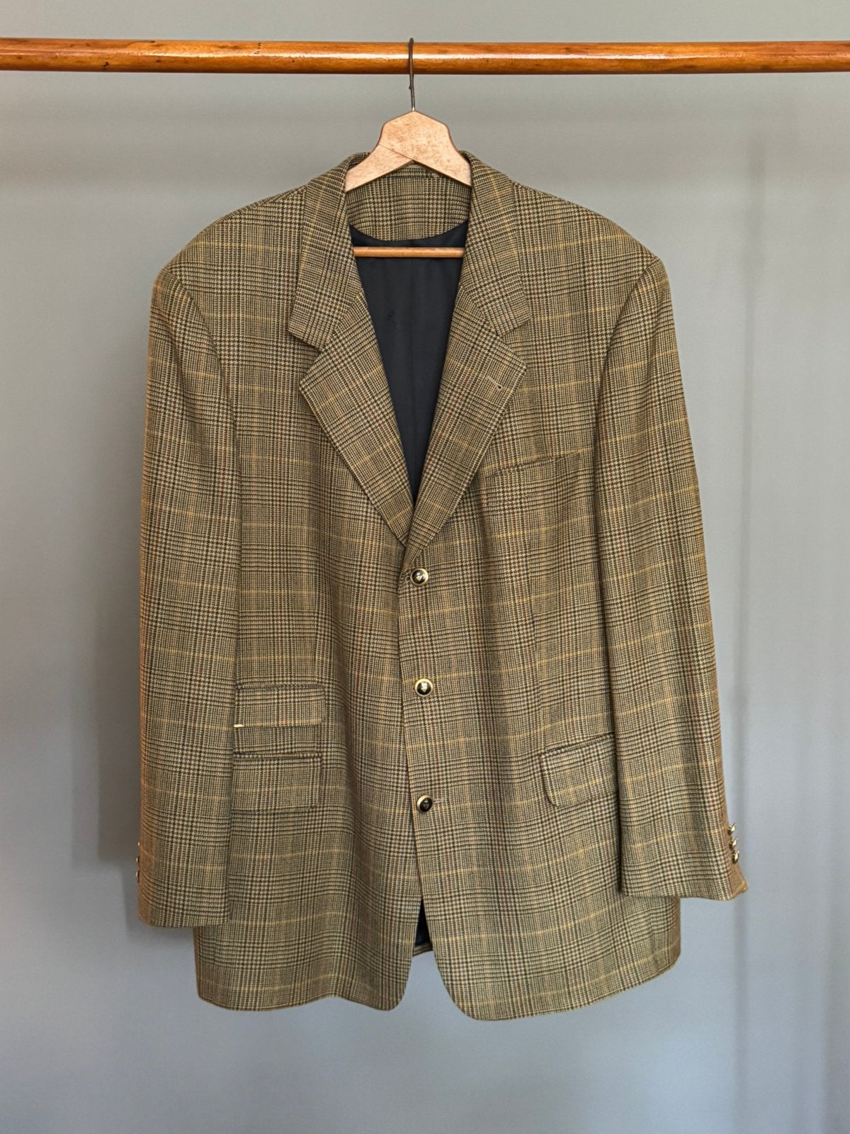 Colbert XL groene blokjes, Kleding | Heren, Ophalen of Verzenden, Zo goed als nieuw, Maat 56/58 (XL), Groen