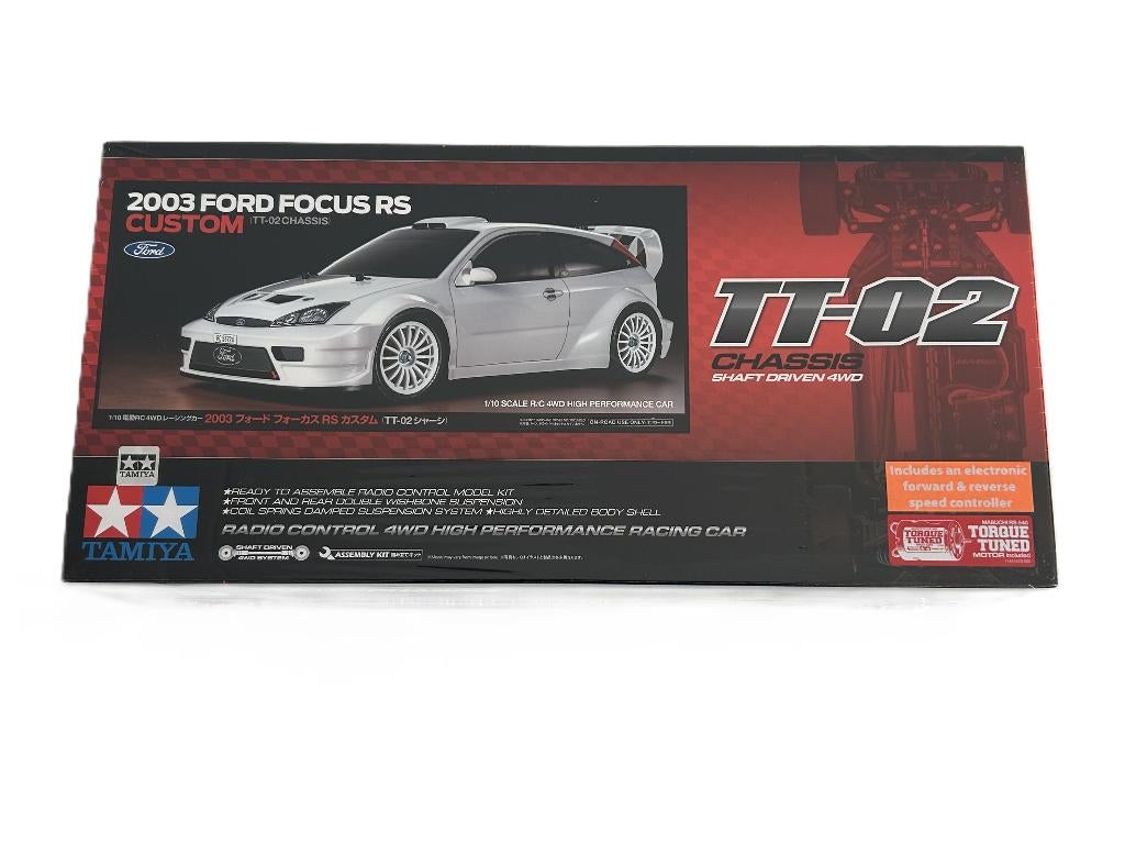 Tamiya 58724 1:10 RC Ford Focus RS Custom TT-02, Hobby en Vrije tijd, Modelbouw | Radiografisch | Auto's, Elektro, Nieuw, Ophalen of Verzenden
