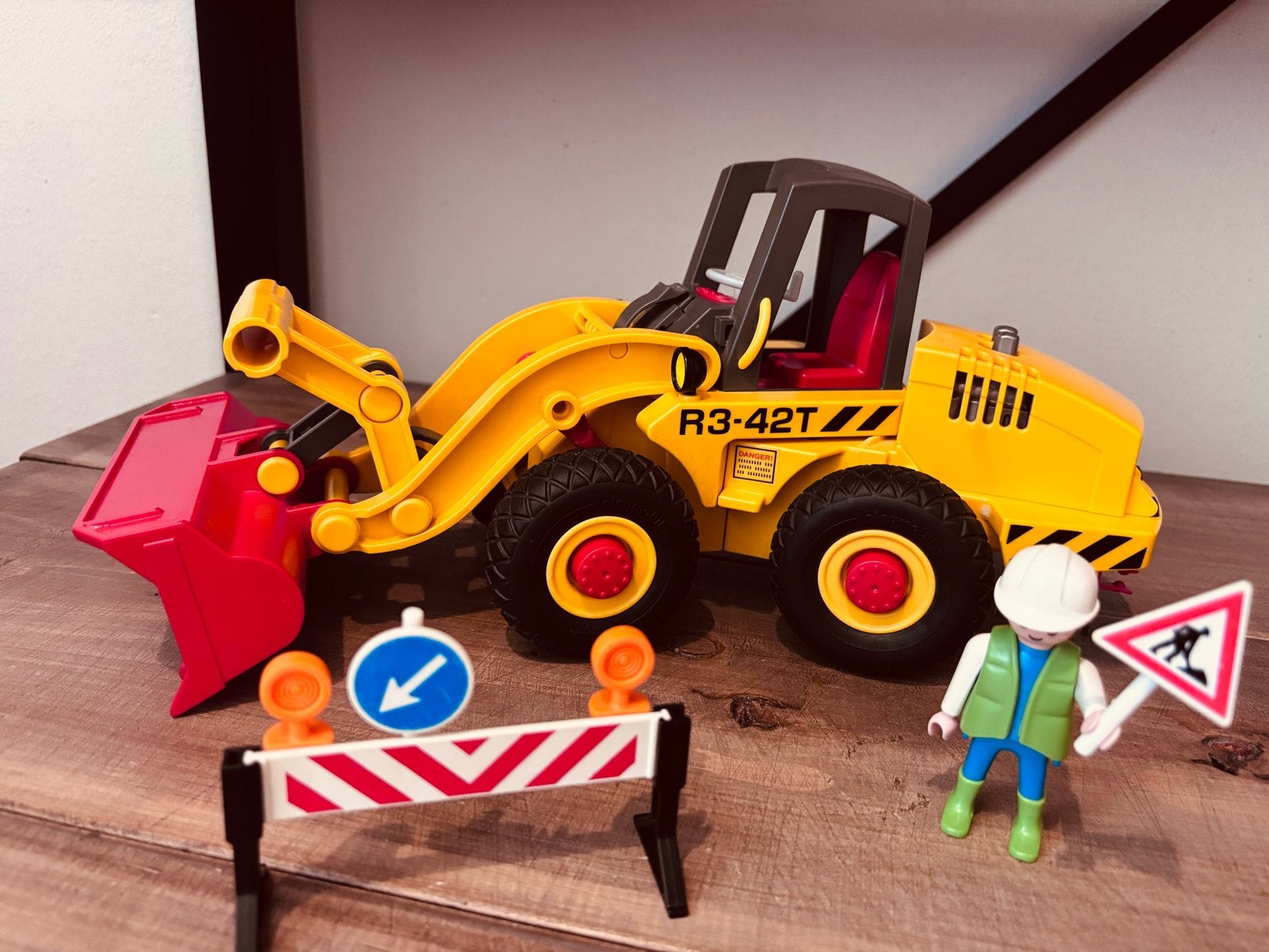 Playmobil R3-42T shovel met figuur en accessoires, Kinderen en Baby's, Speelgoed | Playmobil, Ophalen of Verzenden, Gebruikt, Complete set