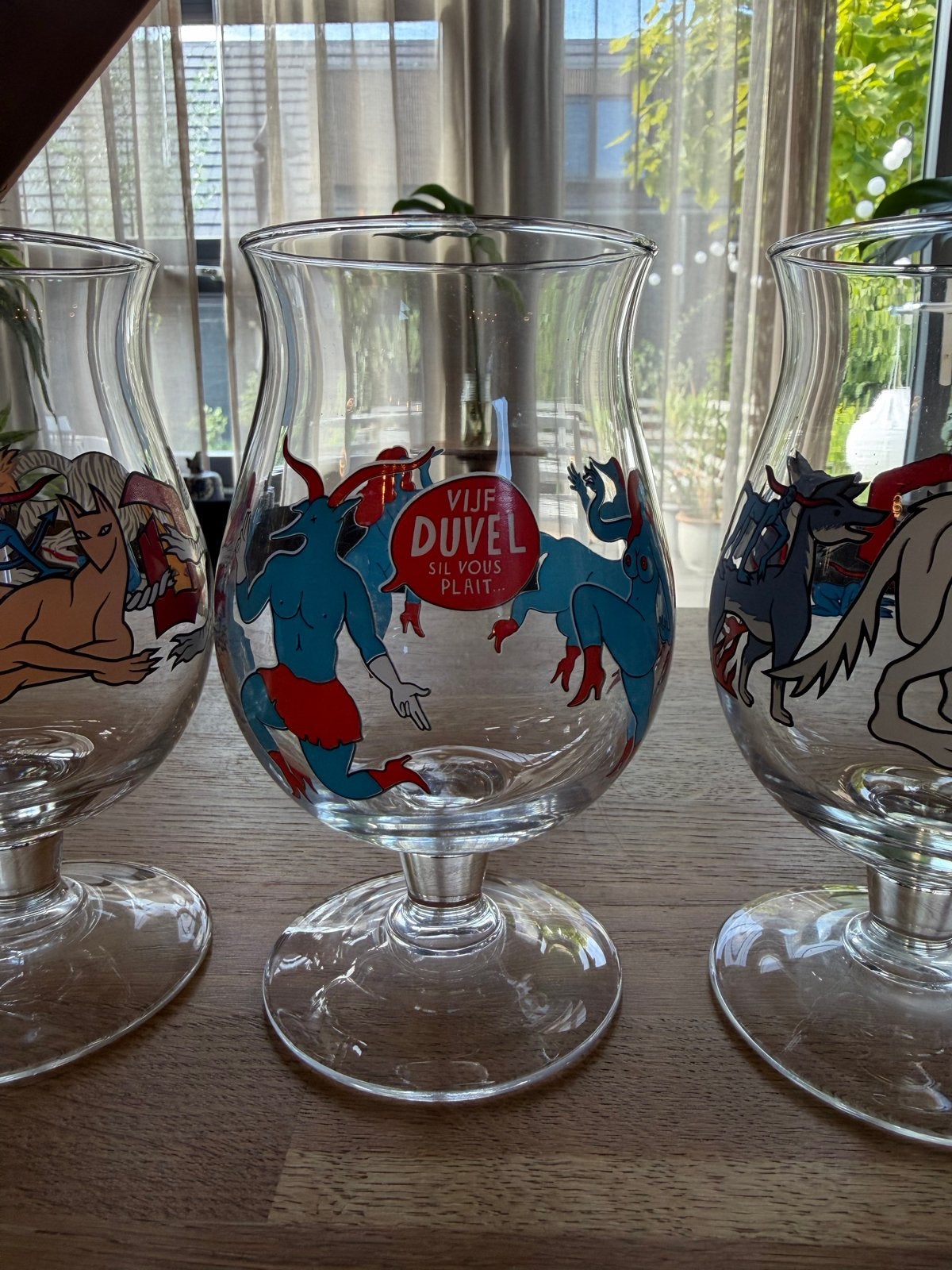 Duvel Collection: Unieke set van 4 gelimiteerde art glasses, Ophalen of Verzenden, Zo goed als nieuw