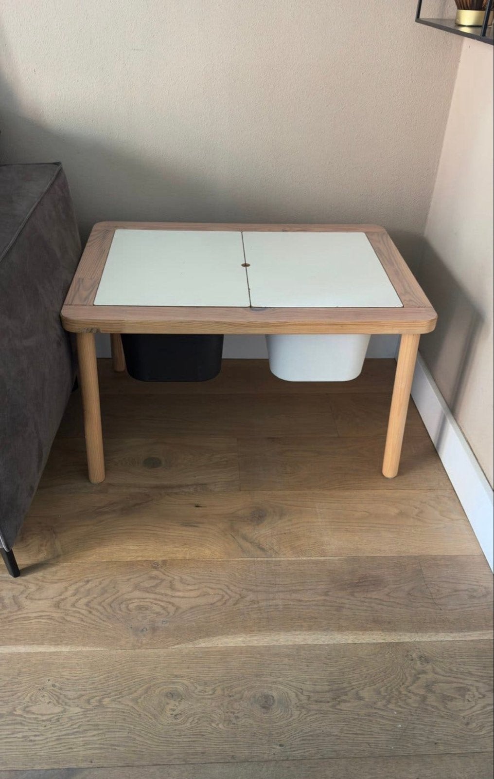 Houten lego tafel met opbergbakken, Kinderen en Baby's, Speelgoed | Duplo en Lego, Ophalen, Gebruikt