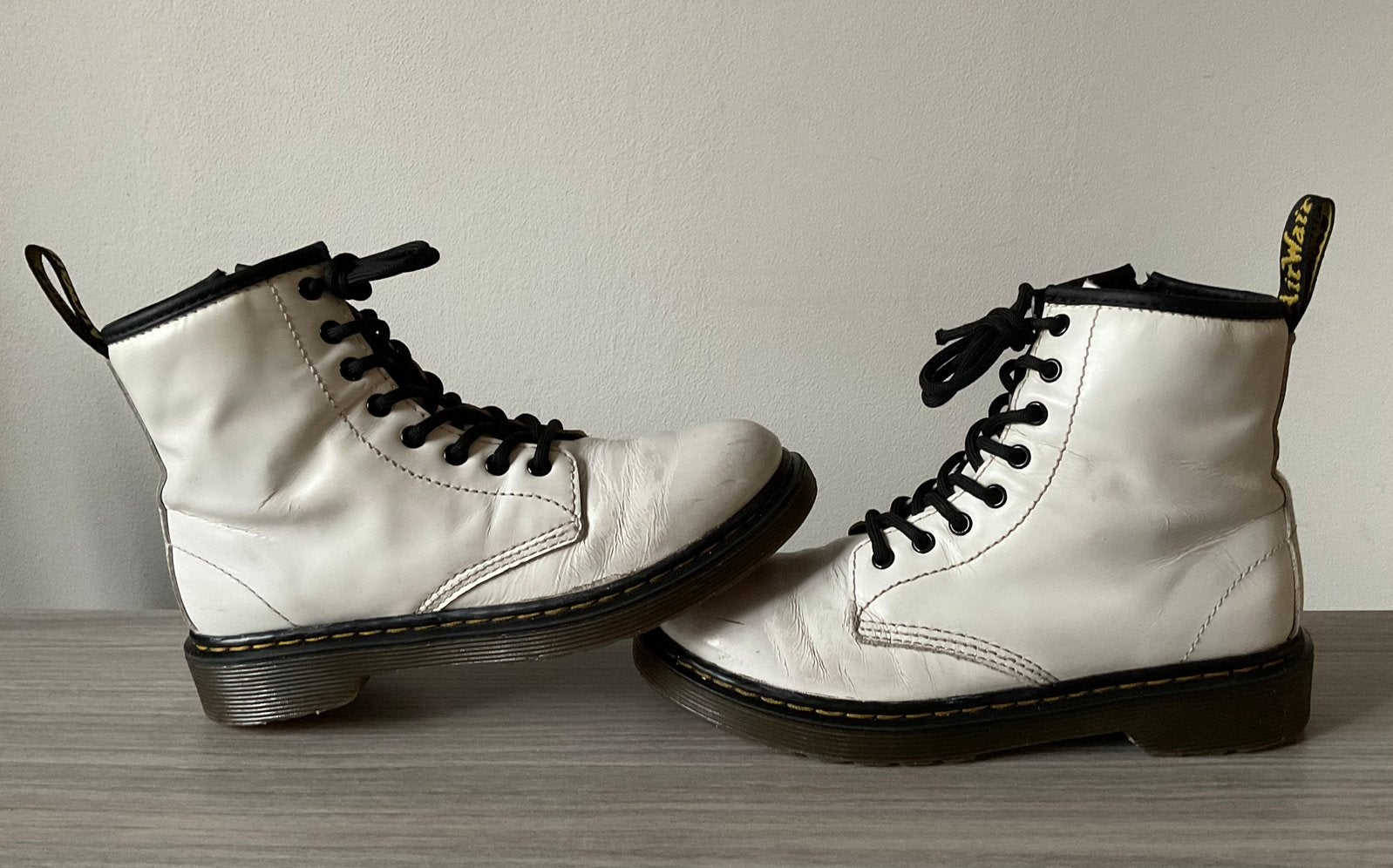 Stoere Witte Dr. Martens Maat 34, Ophalen of Verzenden, Gebruikt