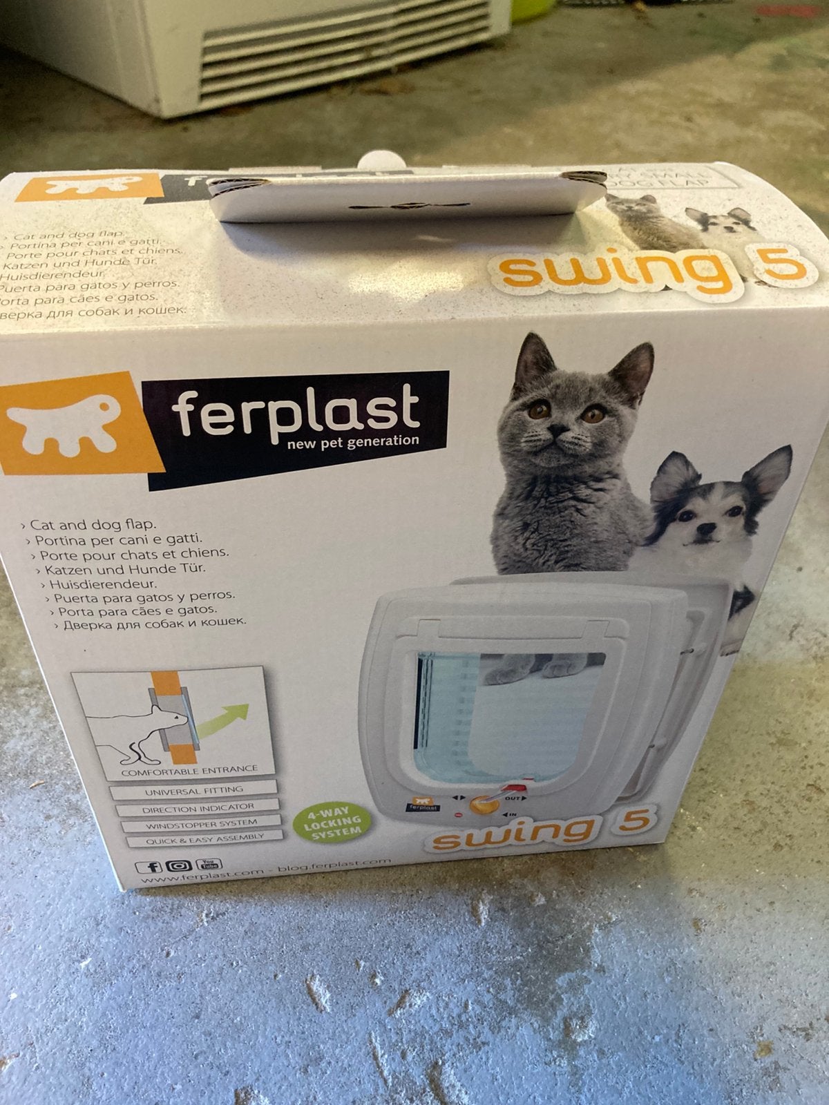 Ferplast Swing 5 kattendeurtje (nieuw), Ophalen of Verzenden, Zo goed als nieuw