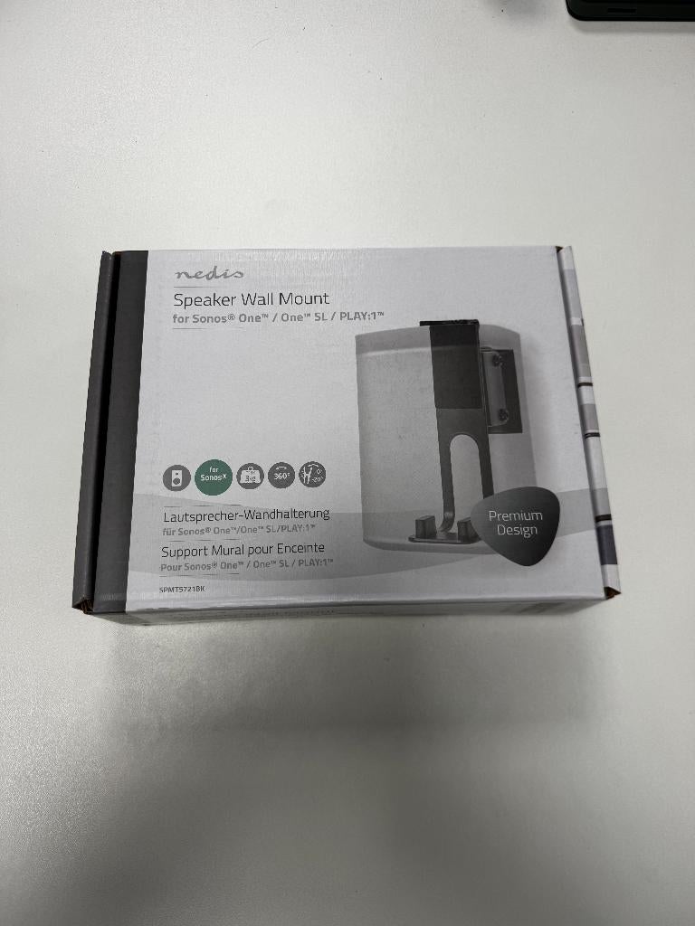 Zwarte Sonos One / Play 1 muurbeugel, Ophalen of Verzenden, Zo goed als nieuw, Sonos, Minder dan 60 watt