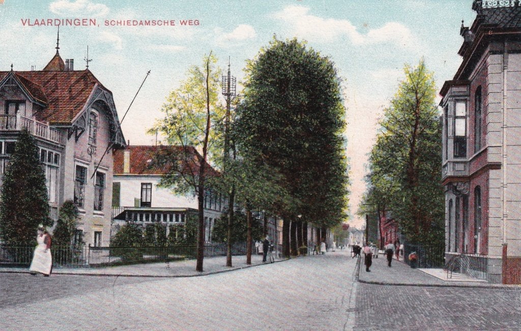 Vlaardingen Schiedamscheweg, Verzenden, 1920 tot 1940, Ongelopen, Zuid-Holland
