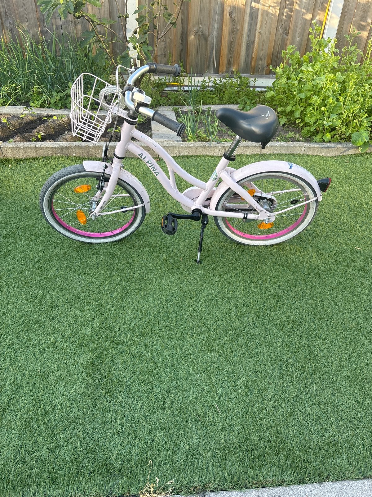 Roze Alpina Ocean Kinderfiets, Ophalen of Verzenden, Gebruikt, Velgrem, 16 tot 20 inch
