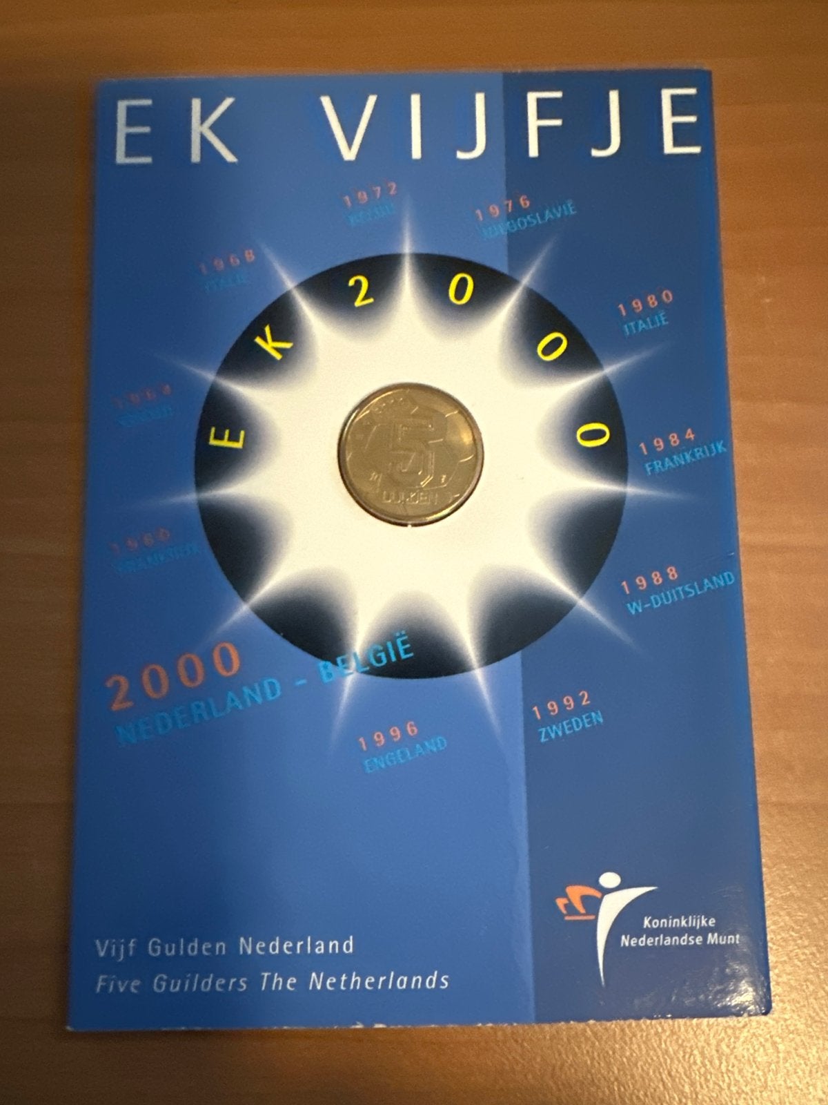 EK Vijfje 2000 Nederland - België, Postzegels en Munten, Ophalen of Verzenden, Koningin Beatrix, 5 gulden, Losse munt