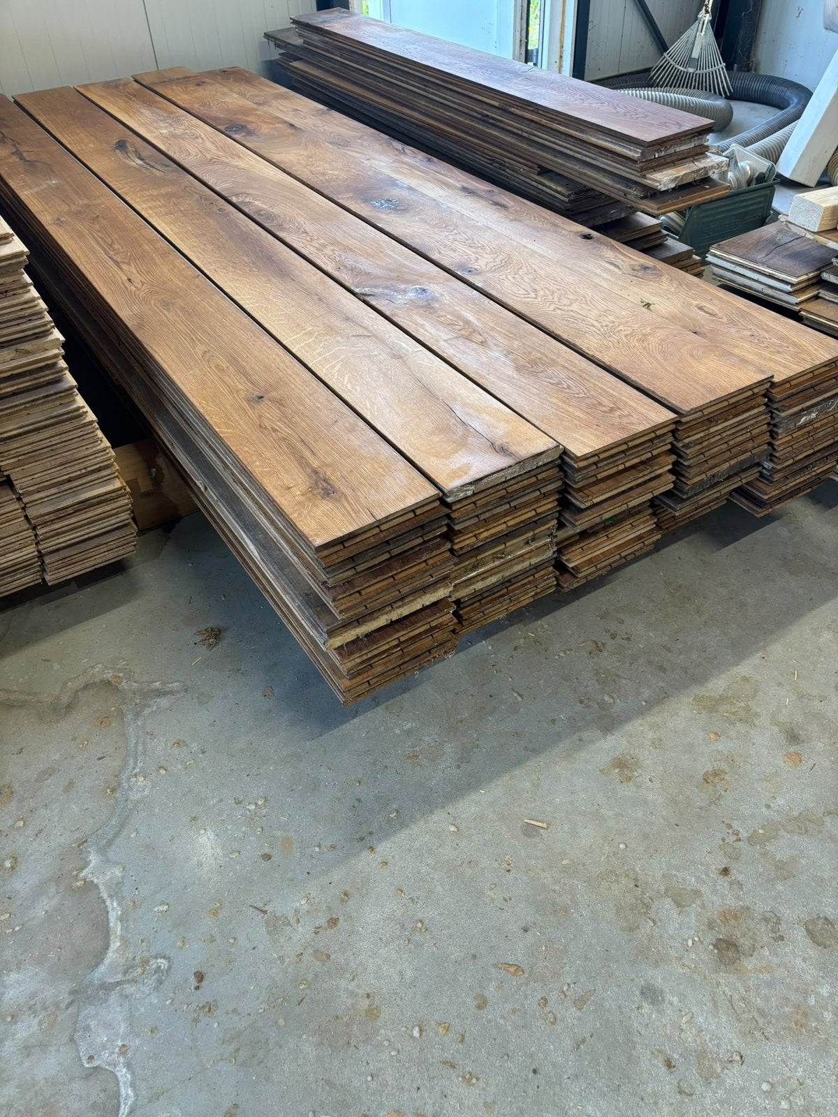 Prachtige massief eikenhouten vloer 35m2 255cm l 17,5cm b, Gebruikt, 10 m² of meer, 10 tot 30 cm, Hout