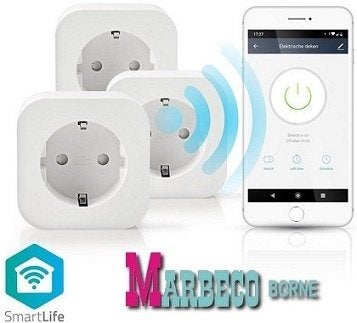 SmartLife Wi-Fi Smart Plug Stopcontact, 3-Pack, 3680 watt, Nedis SmartLife, SmartLife, Overige typen, Nieuw
