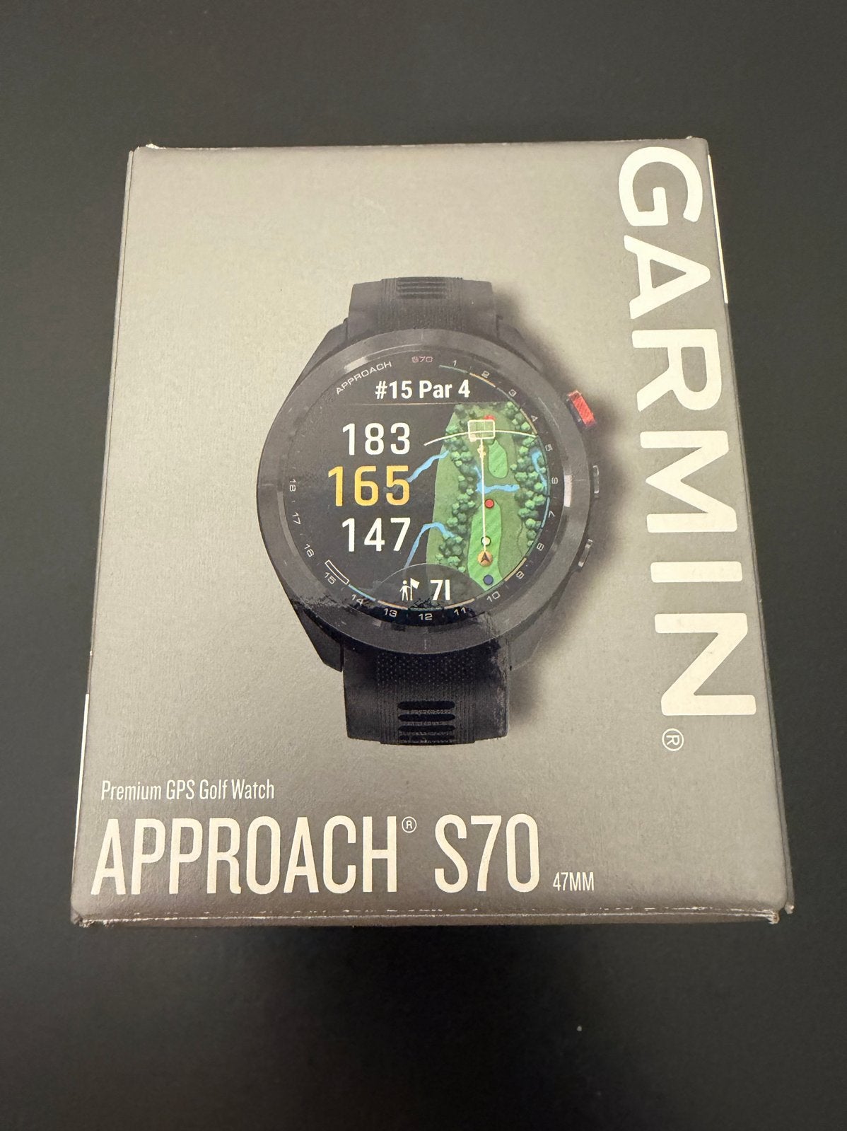Garmin Approach S70 GPS Golfhorloge - Zo goed als nieuw, Afstand, Zwart, Ophalen of Verzenden, Zo goed als nieuw