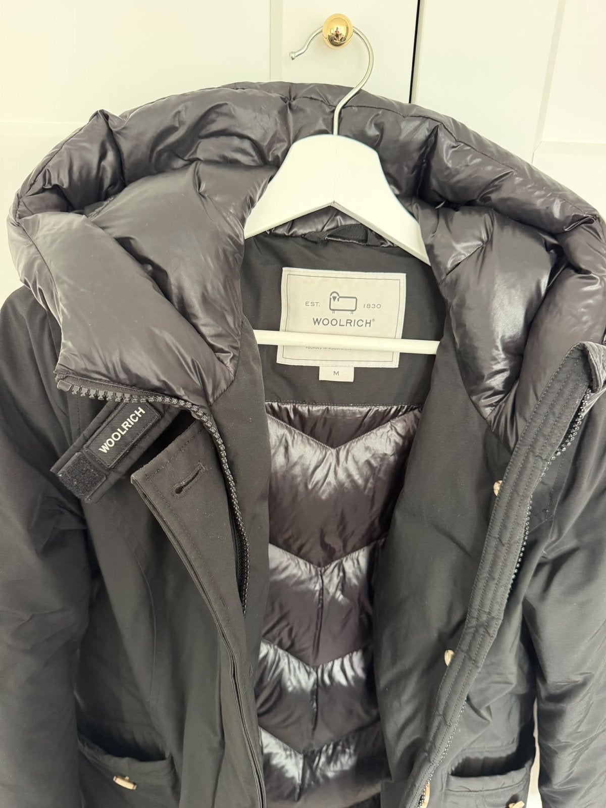Woolrich Winterjas Zwart Maat M, Ophalen of Verzenden, Nieuw, Maat 38/40 (M), Zwart