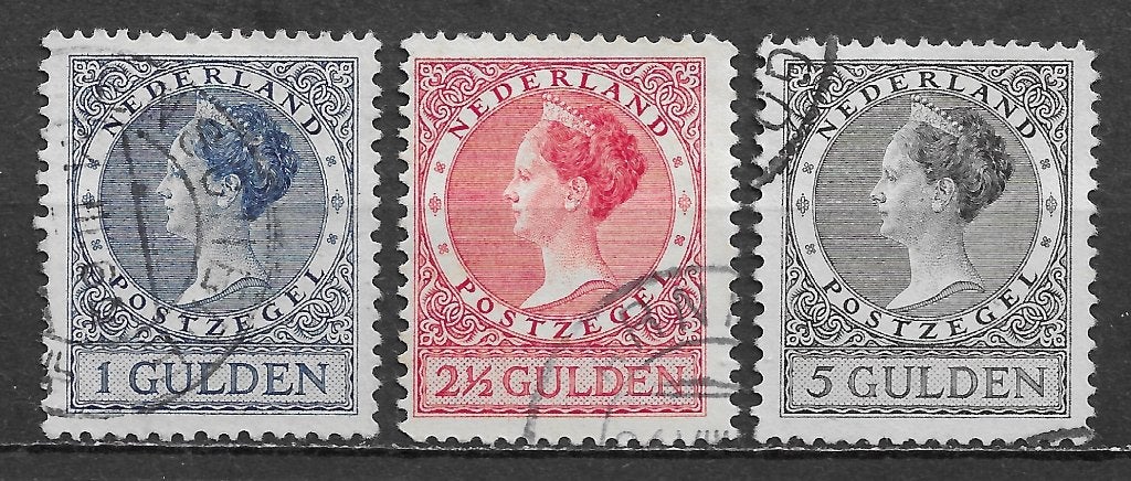 nederland nvph 163-165 gestempeld (1) cw 8.00, Postzegels en Munten, Postzegels | Nederland, Ophalen of Verzenden, T/m 1940, Gestempeld