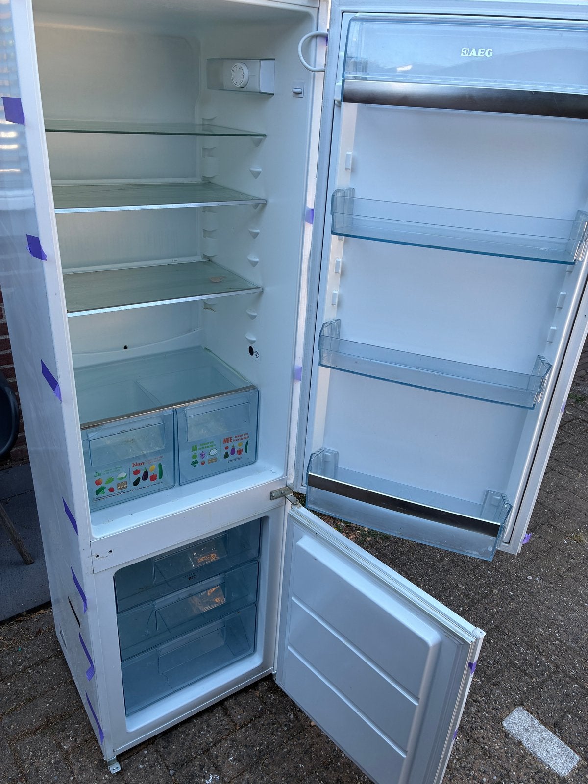 GRATIS INBOUW KOEL-VRIESCOMBINATIE – ZELF AFHALEN, Ophalen, Gebruikt, 200 liter of meer, 60 cm of meer