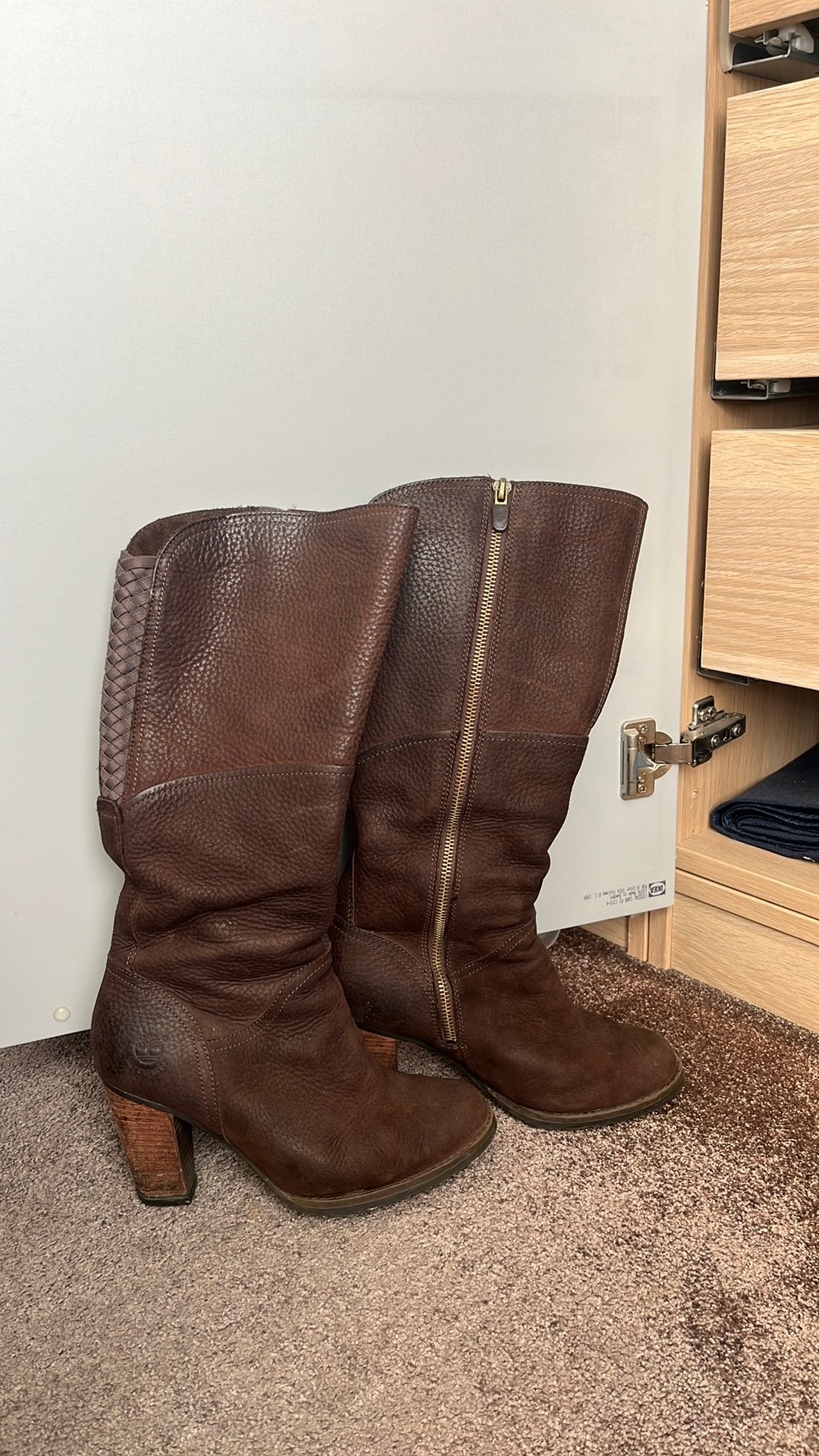 Timberland bruine laarzen maat 38, Hoge laarzen, Bruin, Ophalen of Verzenden, Gedragen