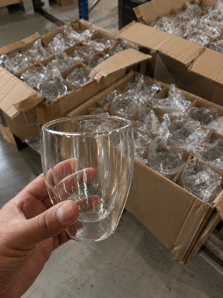 42 Nieuwe Dubbelwandige Koffieglazen NIEUW 6 Dozen, Glas of Glazen, Nieuw, Ophalen of Verzenden, Glas