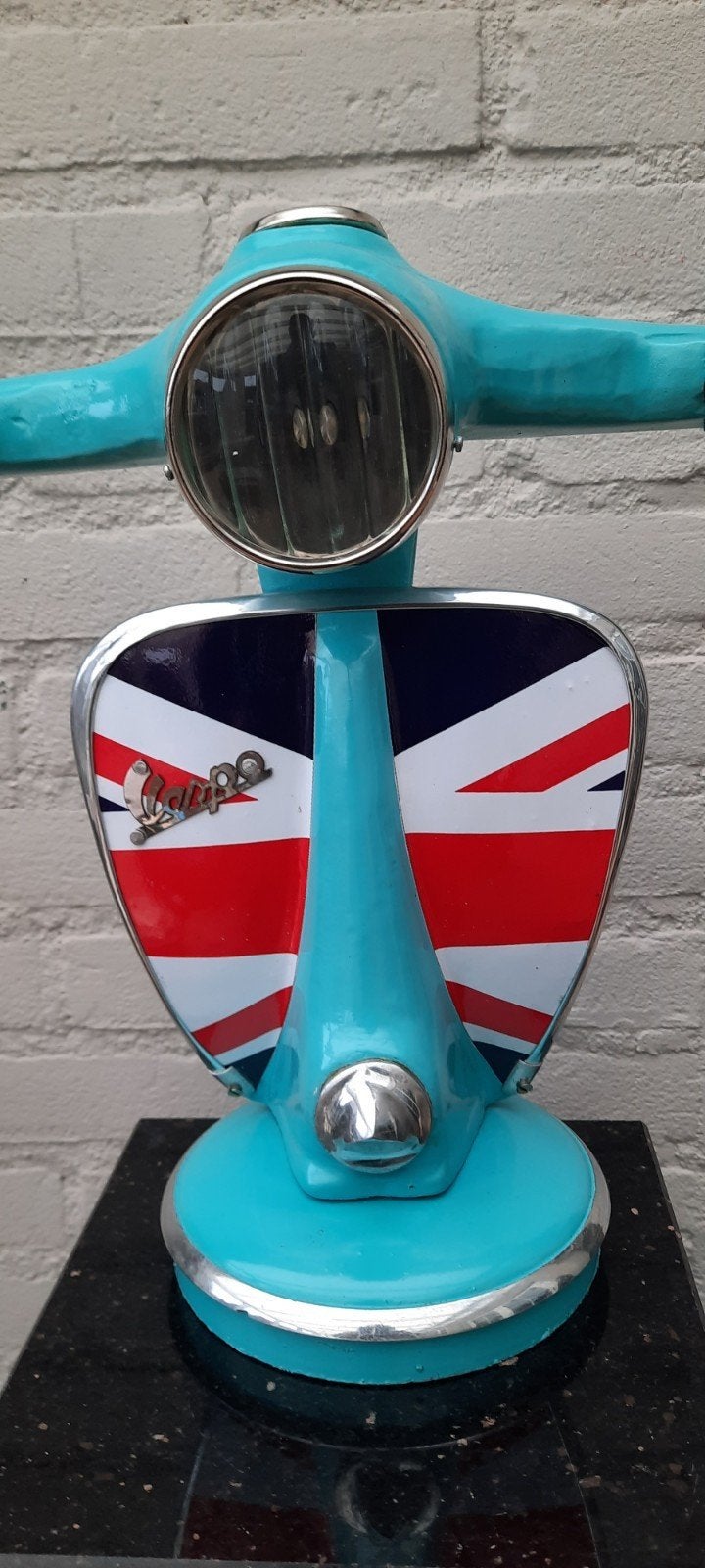 Unieke Vespa Ciao Lamp met Union Jack design, Ophalen of Verzenden